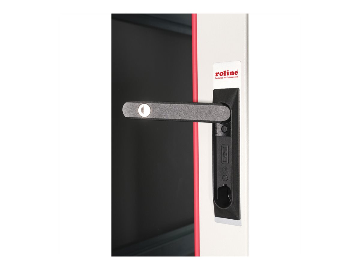 ROLINE 19 Zoll Netzwerkschrank Pro 42 HE 800x800 BxT Glastür grau, Ansicht 4