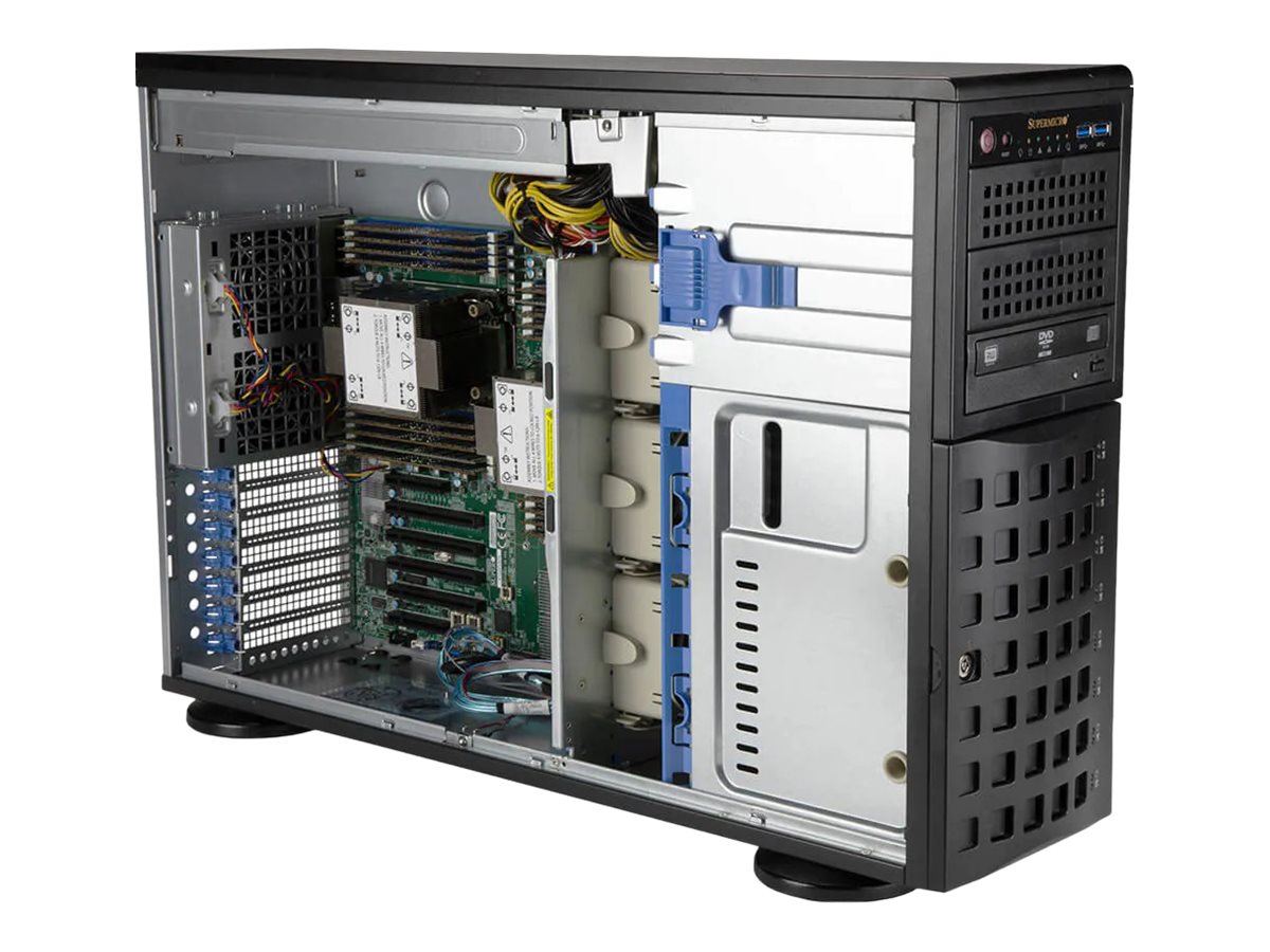 Supermicro Mainstream SuperServer 740P-TRT - Server - Tower - 4U - zweiweg - keine CPU - RAM 0 GB - SATA - Hot-Swap 8.9 cm (3.5")