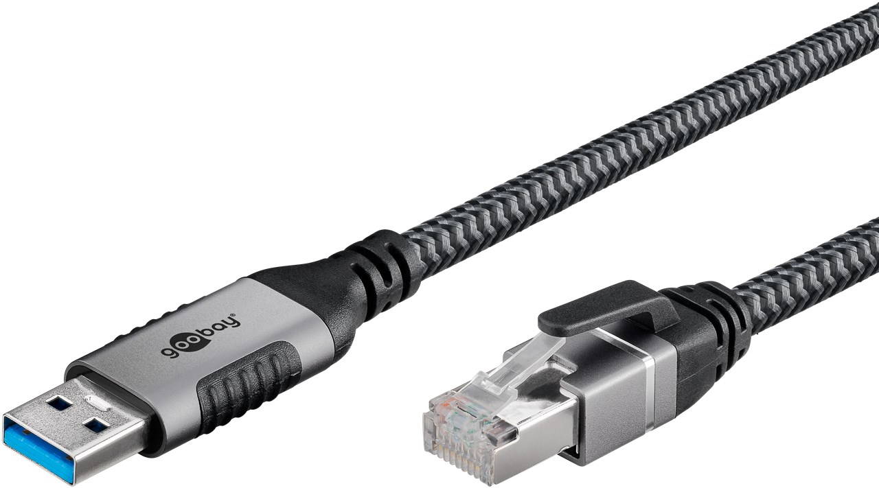 Goobay Ethernet-Kabel USB-A auf RJ45 1.5 m - verbindet Router Modem oder Netzwerk-Switch, Ansicht 2
