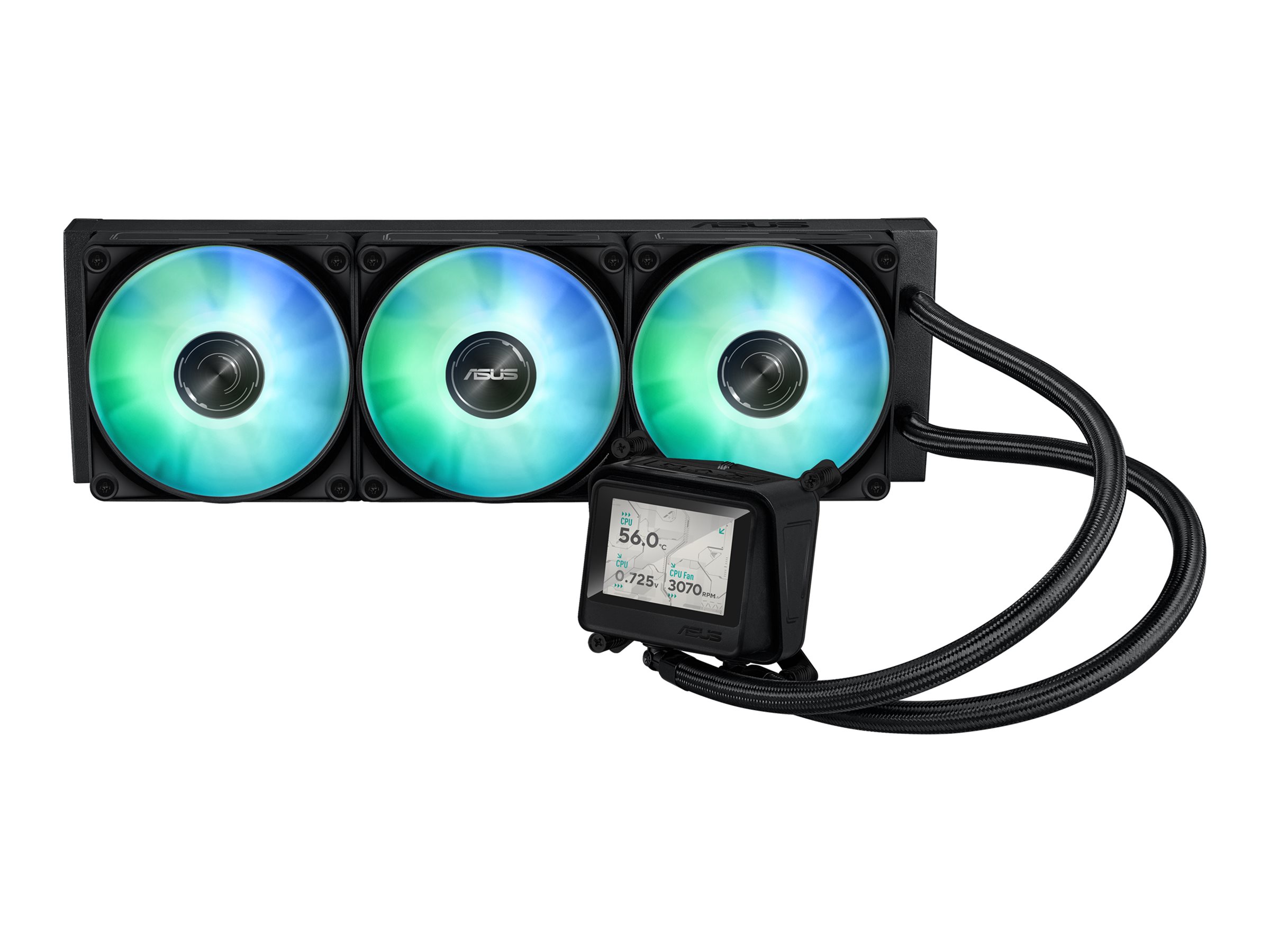 ASUS MAX Gaming LC 360 ARGB LCD - Prozessor-Flüssigkeitskühlsystem - Kühlergröße: 360 mm - (für: AM4, AM5, LGA1851, LGA1700)