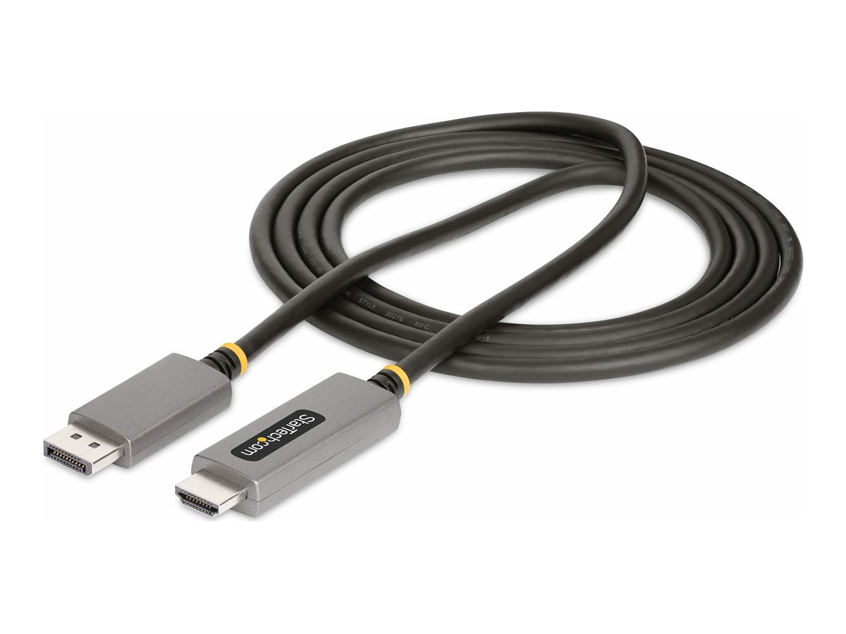 StarTech.com 6ft (2m) DisplayPort to HDMI Adapter Cable 8K 60Hz 4K 144Hz HDR10 DP 1.4 to HDMI 2.1 Active Video Converter DisplayPort Desktop to HDMI Monitor MM - DisplayPort to HDMI Cord (133DISPLAYPORTHDMI21)