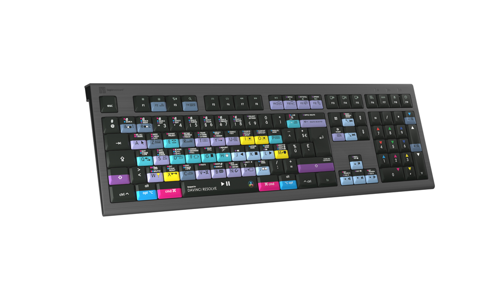 Logickeyboard ASTRA 2 - Volle Größe (100%) - Kabelgebunden - USB - Scherenschalter - Schwarz - TL: Französisch, AZERTY, Ansicht 2