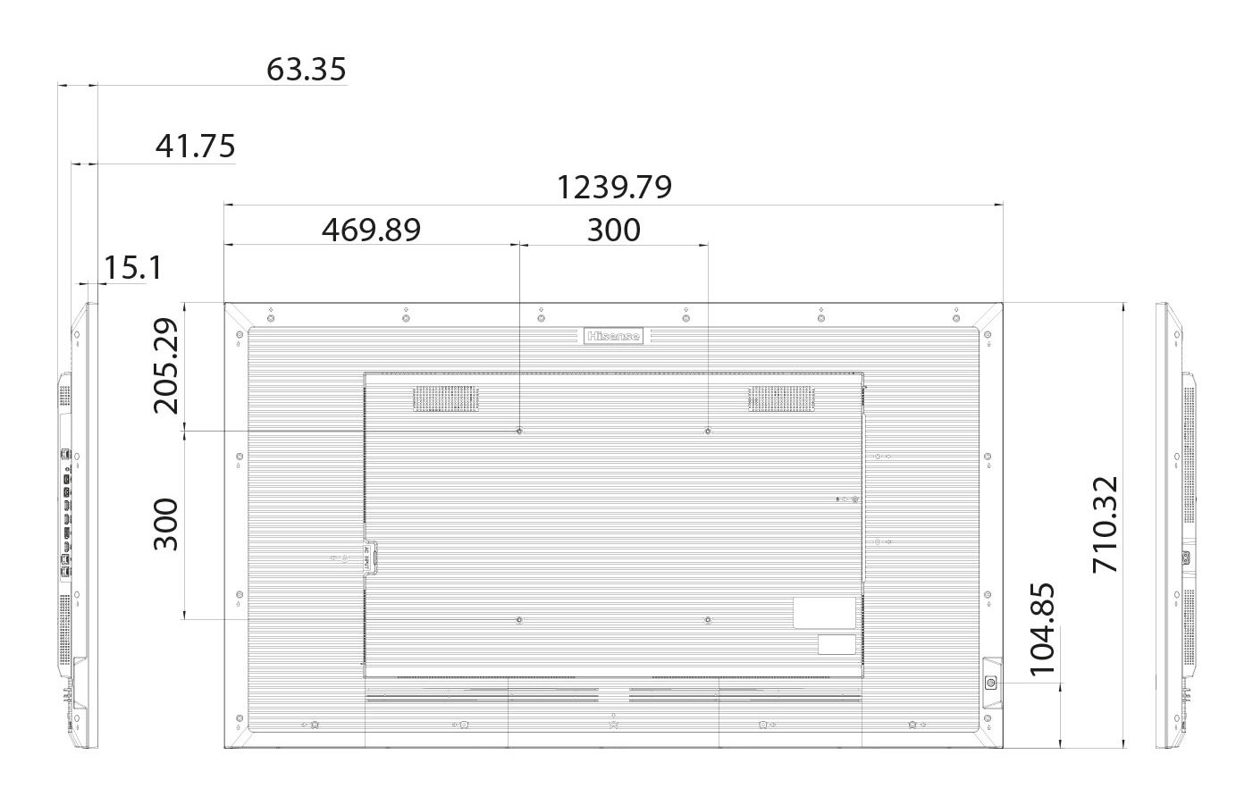 Hisense 55DM66D - 140 cm (55) Diagonalklasse DM Series LCD-Display mit LED-Beleuchtung - Android - 4K UHD, Ansicht 4