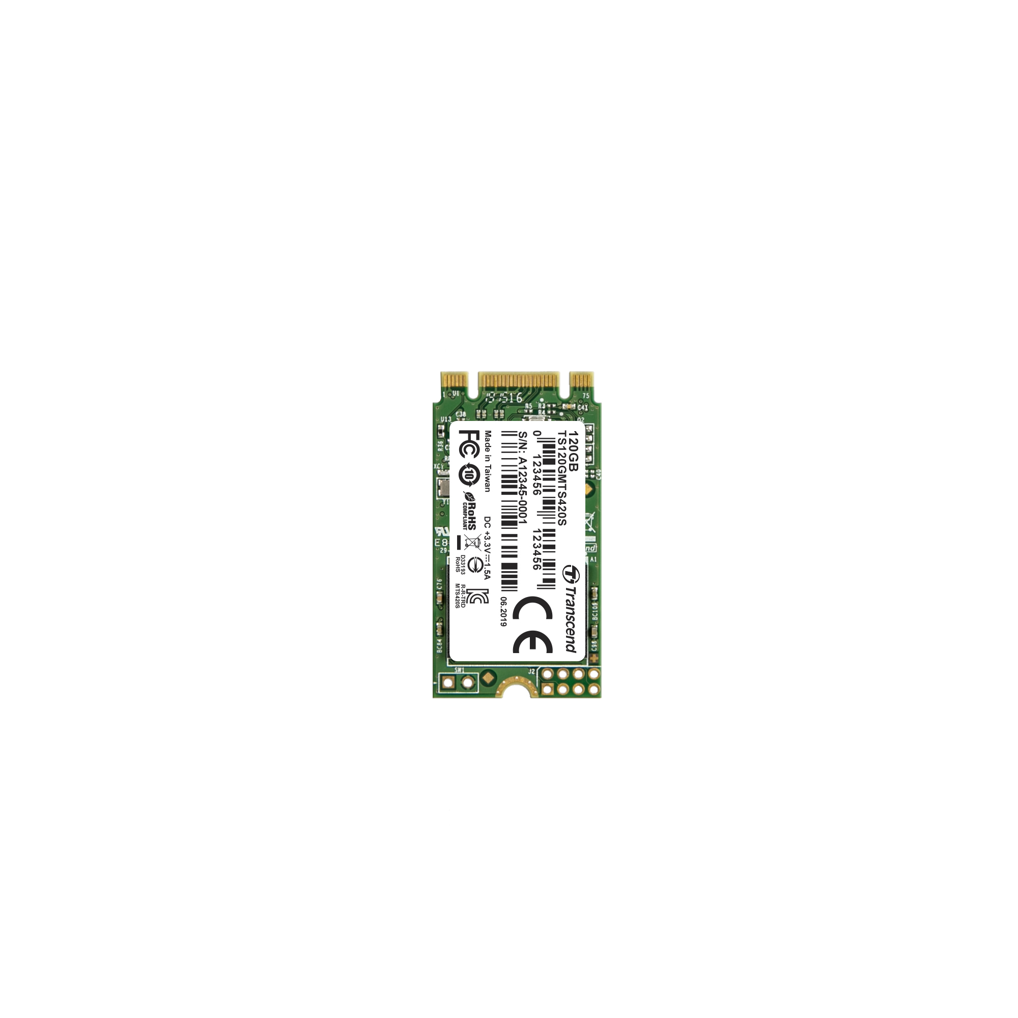 Transcend MTS420 - 120 GB SSD - intern - M.2 2242, Ansicht 2