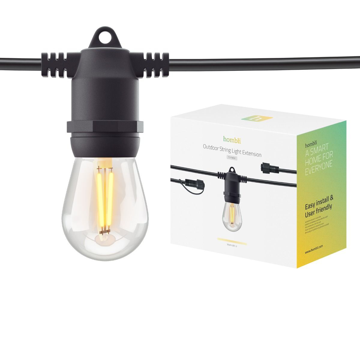 Hombli Smart - Lichterketten-Verlängerung - Glühbirne mit LED-Filament x 10, Ansicht 4