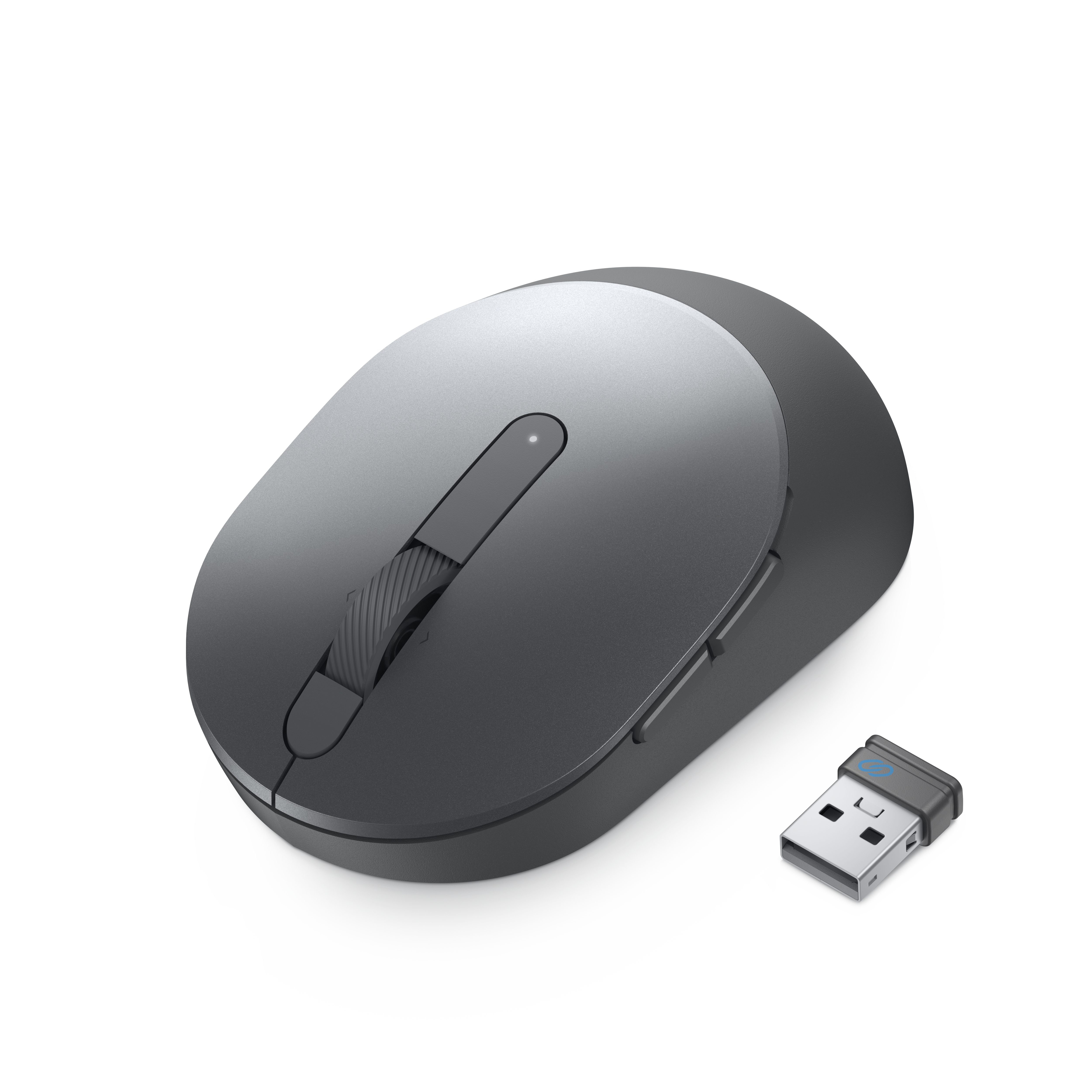 Dell Mobile Pro Wireless Mouse - MS5120W - Titan Gray - Beidhändig - Optisch - RF Wireless + Bluetooth - 1600 DPI - Grau - Titan