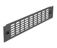 Delock Rackpaneel - mit Lüftungsschlitzen - Schwarz - 2U - 48.2 cm (19)