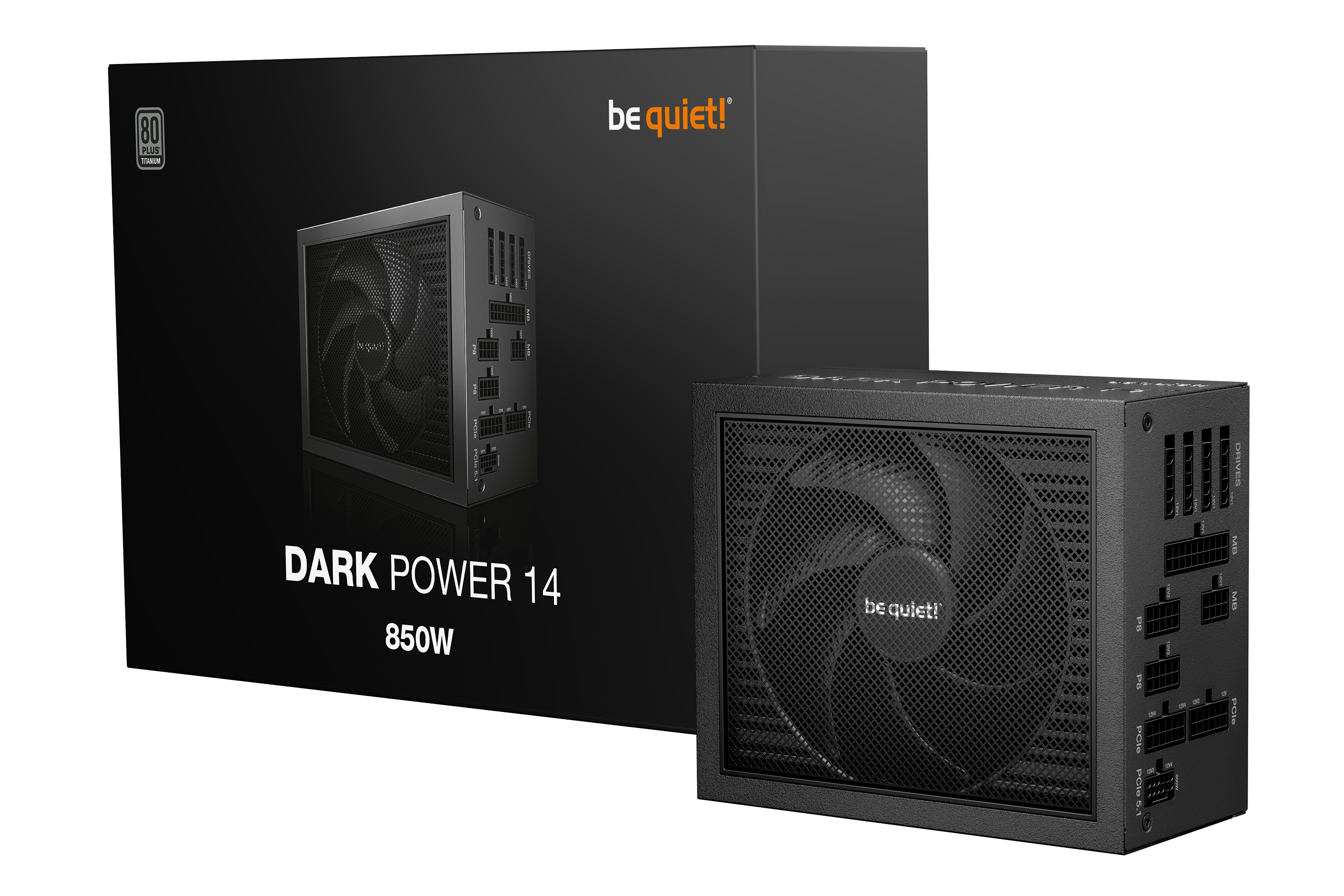 Be Quiet! DARK Power 14 850W schwarz 1x 12-Pin High Power GPU 4x PCIe Kabelmanagement 850, Ansicht 4