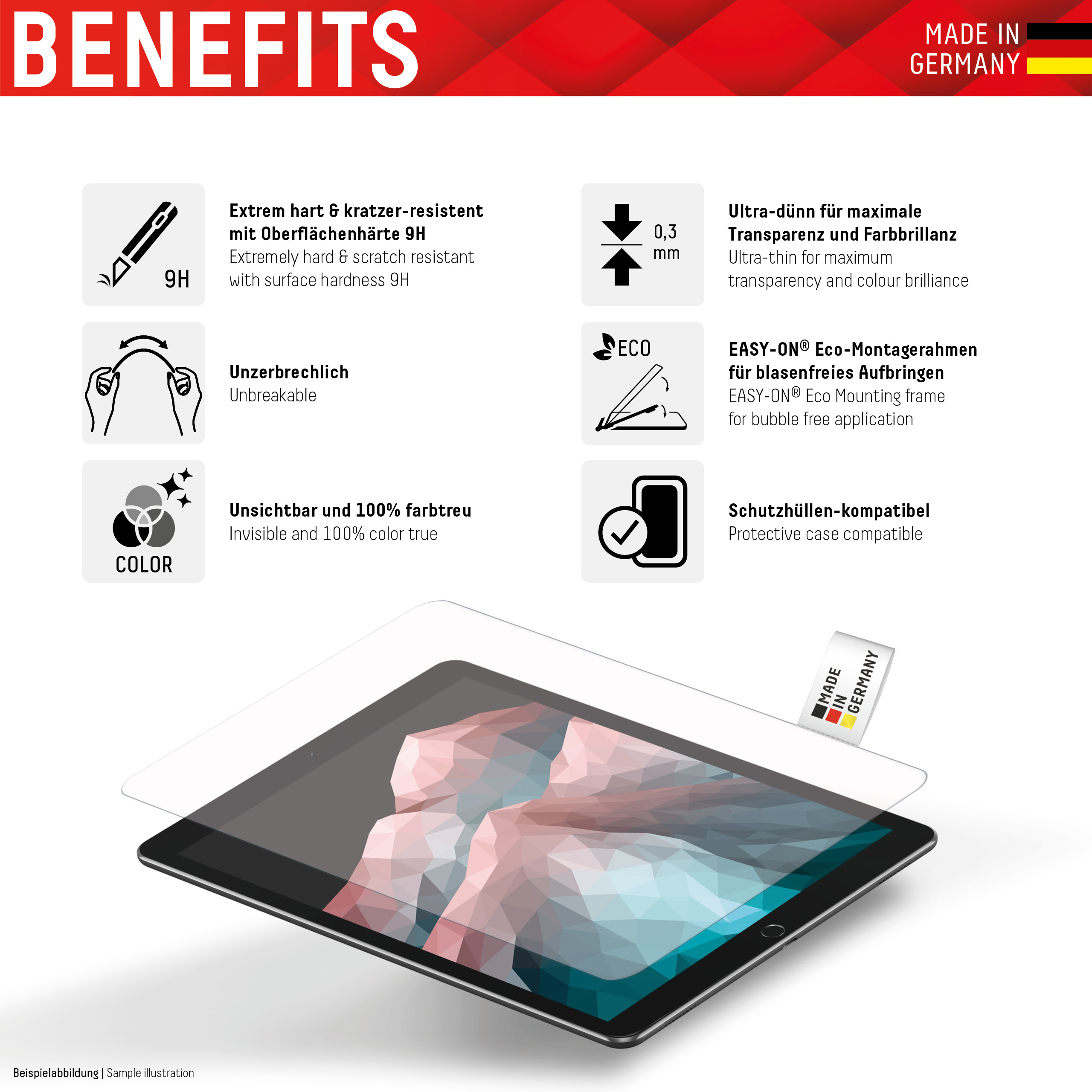 E.V.I. DISPLEX TABLET GLASS IPAD PRO 1, Ansicht 2