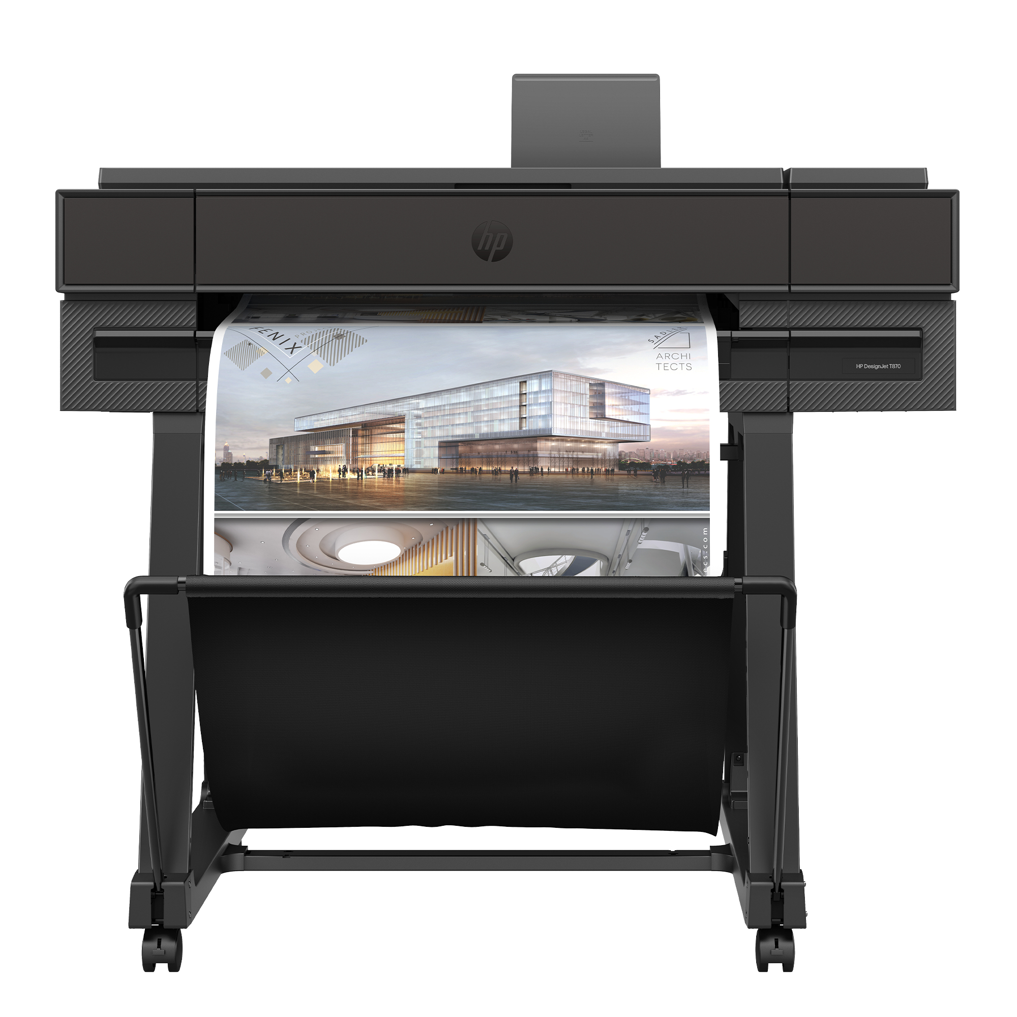 HP DesignJet T870 - 610 mm (24) Großformatdrucker - Farbe - Tintenstrahl - Rolle A1 (61,0 cm x 91,4 m), Ansicht 2