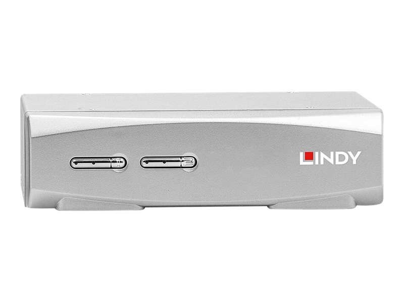 Lindy 2 Port KVM Switch, HDMI 4K60, USB 2.0 & Audio