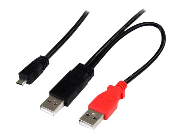 StarTech.com 91cm USB Y-Kabel für externe Festplatten - Dual USB-A auf Micro-B - USB-Kabel - USB (M)