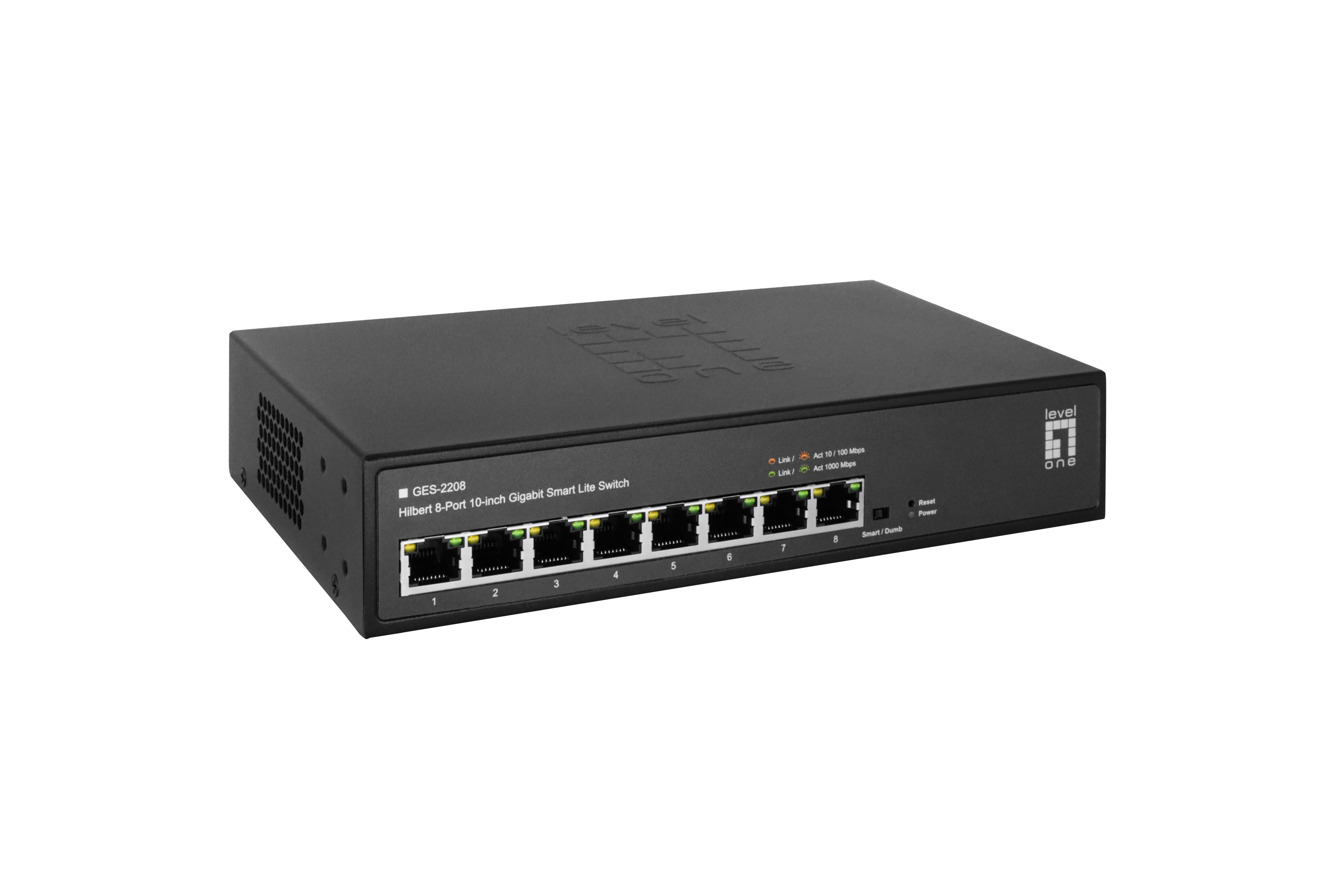 LevelOne Switch 8x GE GES-2208 Hilbert 10, Ansicht 4
