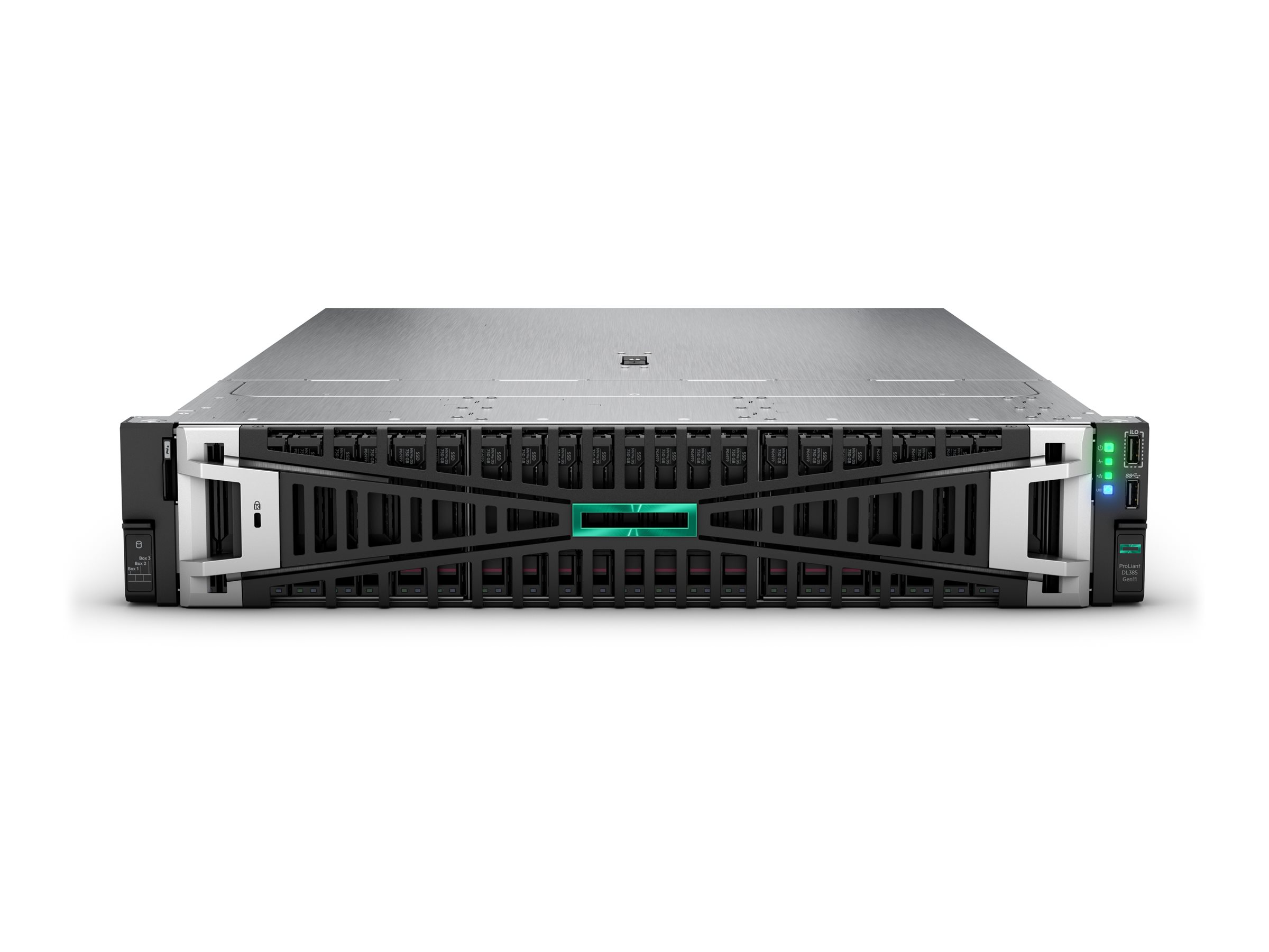 HPE ProLiant DL385 Gen11 - Server - Rack-Montage - 2U - zweiweg - 1 x EPYC 9124 / 3 GHz - RAM 64 GB - SATA/SAS/NVMe - Hot-Swap 6.4 cm (2.5")