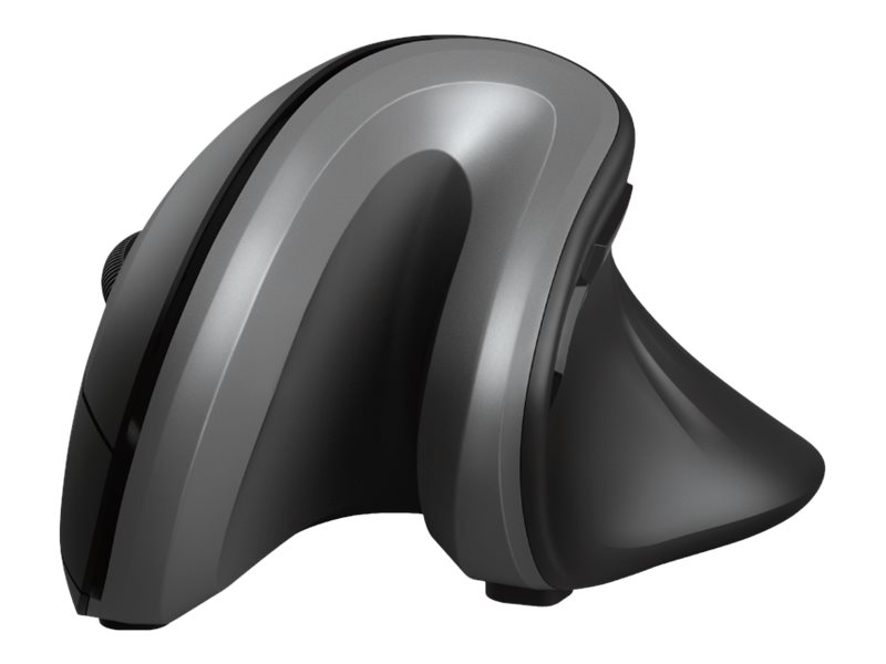 Trust Verro - Vertikale Maus - ergonomisch - Für Rechtshänder - optisch - 6 Tasten - kabellos - 2.4 GHz - kabelloser Empfänger (USB)