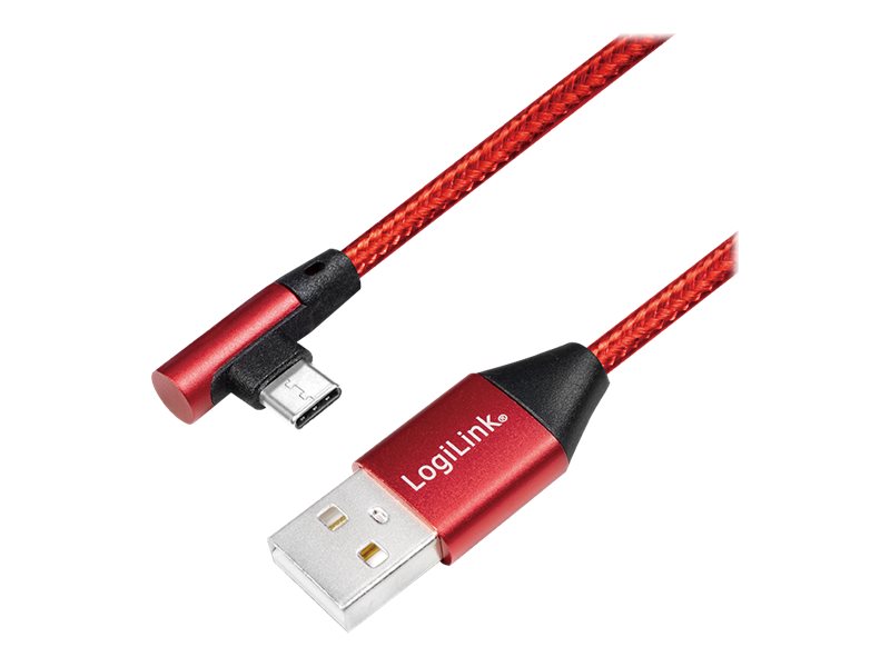 LogiLink USB-Kabel - USB-C (M) gewinkelt zu USB (M)
