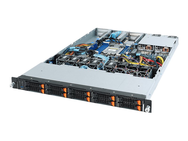 Gigabyte R162-Z10 rev. 100 - Server - Rack-Montage - 1U - 1-Weg - keine CPU - RAM 0 GB - SATASASPCI Express - Hot-Swap 6.4 cm 2.5" (6NR162Z10MR-00-100)