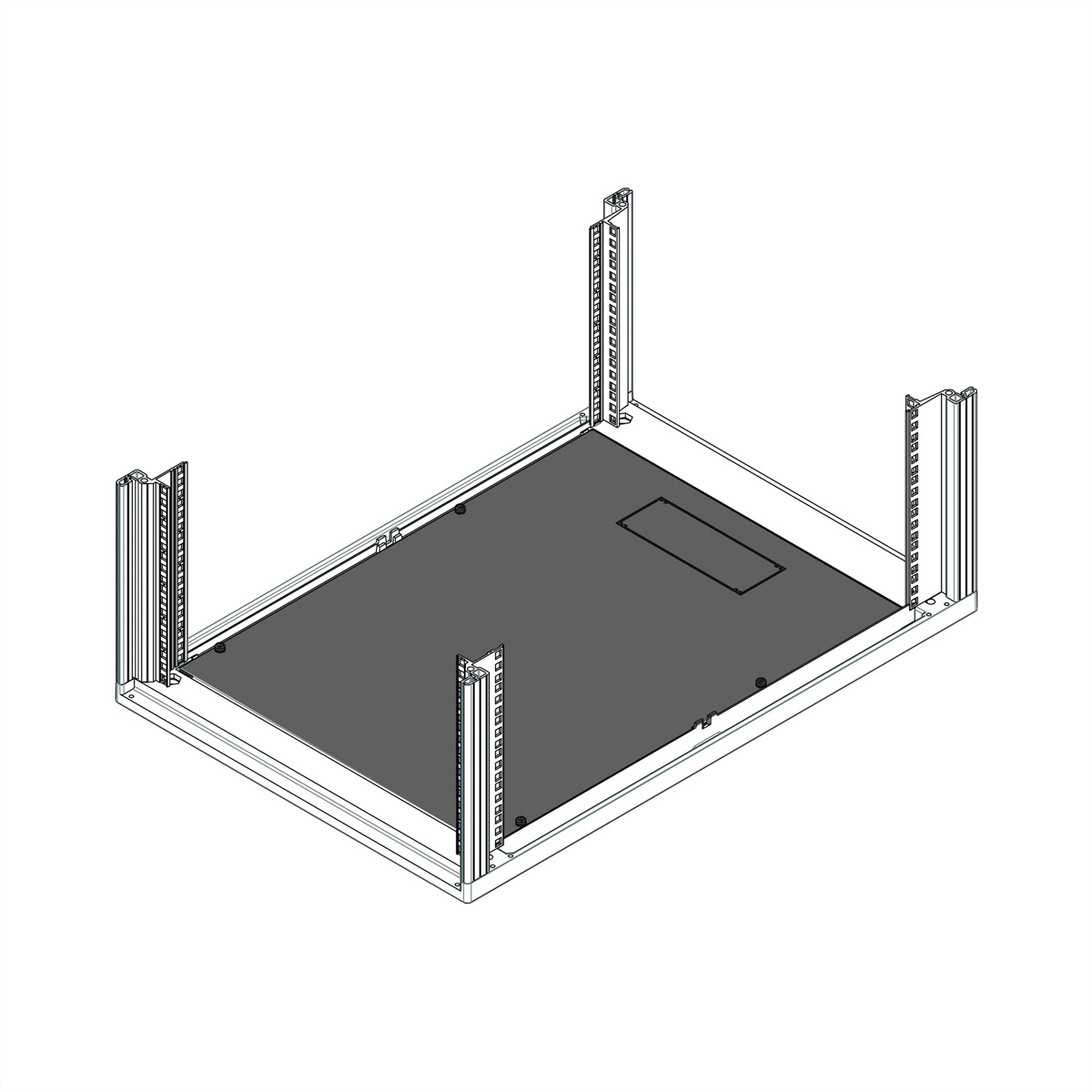 SCHROFF Rack-Bodenplatte - RAL 7021, Black, Ansicht 2