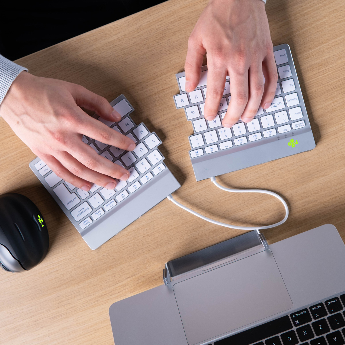R-Go Ergonomische Tastatur Split break - Tastatur - TL: Deutsch, QWERTZ - Weiß, Ansicht 2