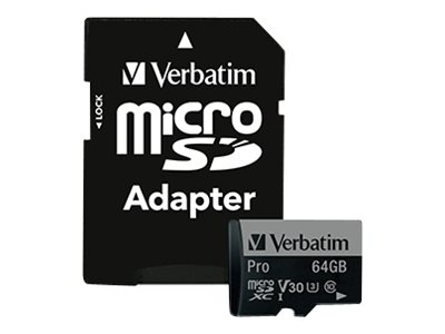 Verbatim PRO Flash memory card (SD adapter included) 64 GB U
