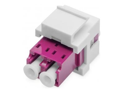 DIGITUS LWL LC/LC-Duplex-Kupplung, Multimode-OM4, Keystone-Modul