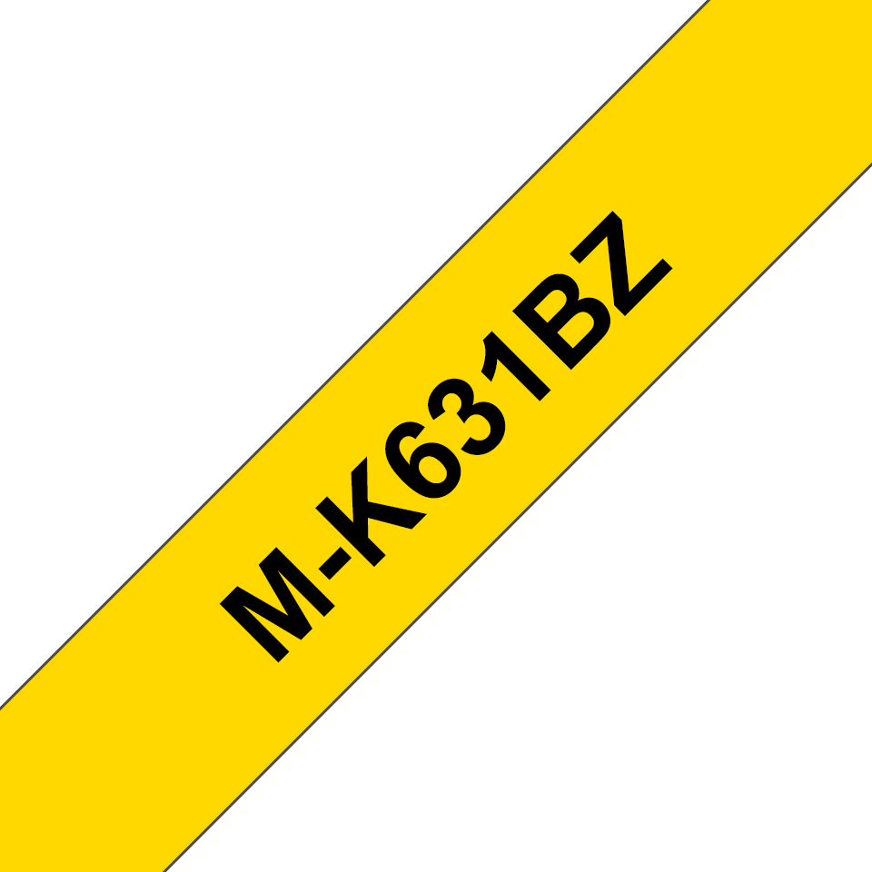 Brother M-K631BZ - Schwarz auf Gelb - Rolle (0,9 cm x 8 m), Ansicht 2