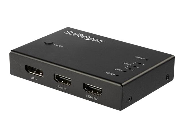 StarTech HDMI-Video-Switch - 3 x HDMI und 1x DisplayPort - 4K - HDMI Splitter 4 in 1 out automatisch mit Fernbedienung