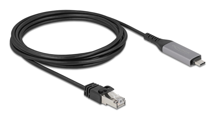 Delock USB LAN Kabel Type-C zu RJ45 Gigabit Ethernet - Kabel - Digital/Daten, Ansicht 3