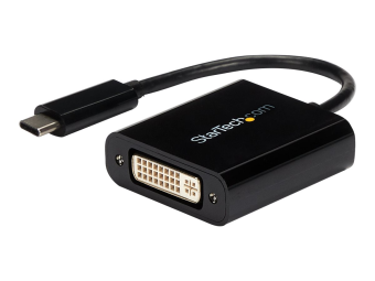 StarTech.com USB C to DVI Adapter - Black - 1920x1200 - USB Type C Video Converter for Your DVI D Display  Monitor  Projector (CDP2DVI)