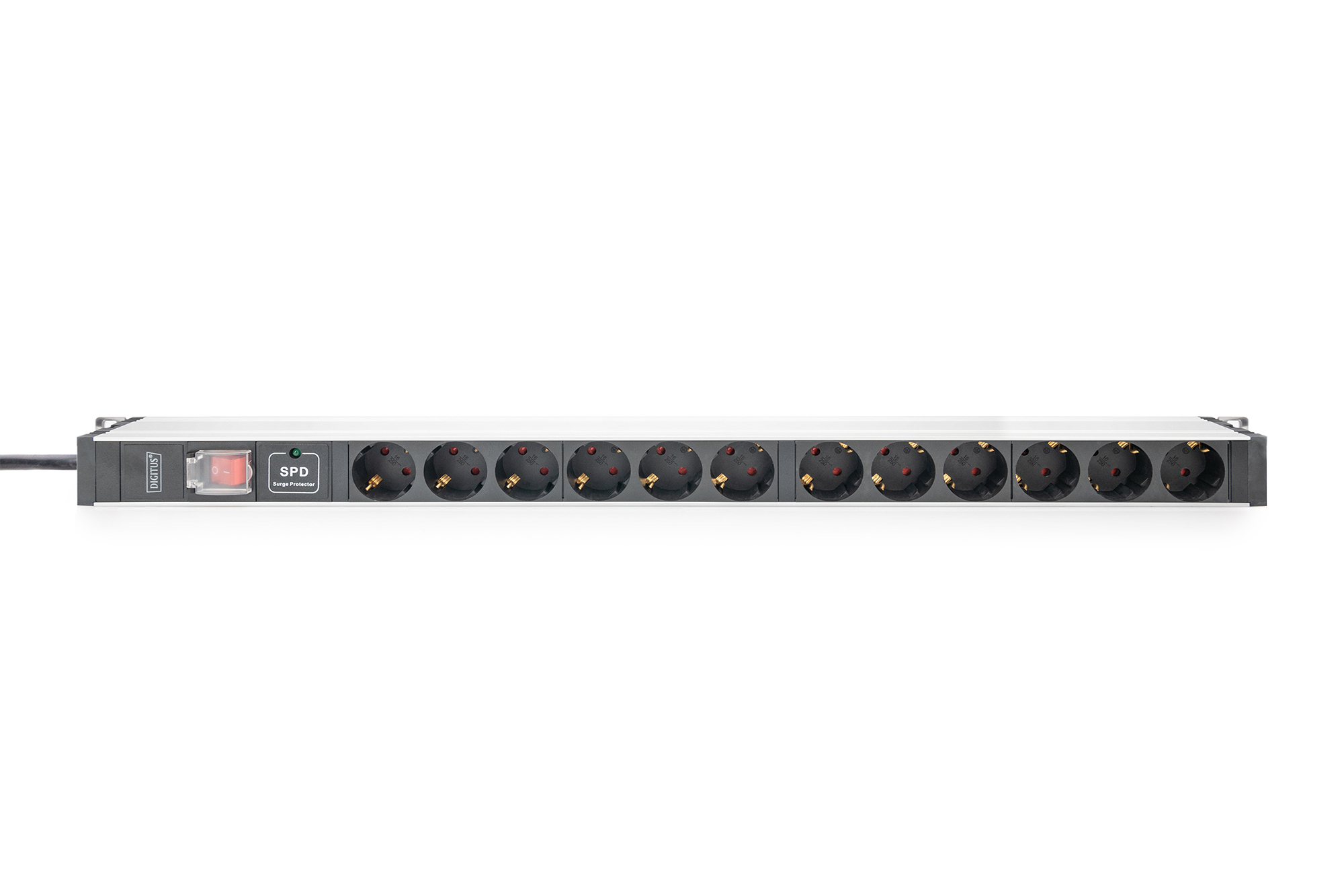 DIGITUS Stromverteilungseinheit (Rack - einbaufähig) - Wechselstrom 230 V - 3600 VA - 1-phasig, Ansicht 2