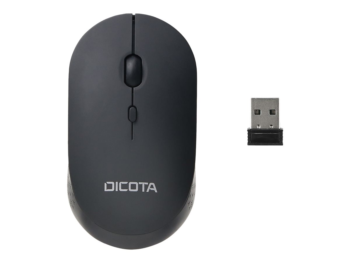 Dicota Silent - V2 - Maus - rechts- und linkshändig - optisch - 3 Tasten - kabellos - 2.4 GHz - kabelloser Empfänger, Ansicht 2