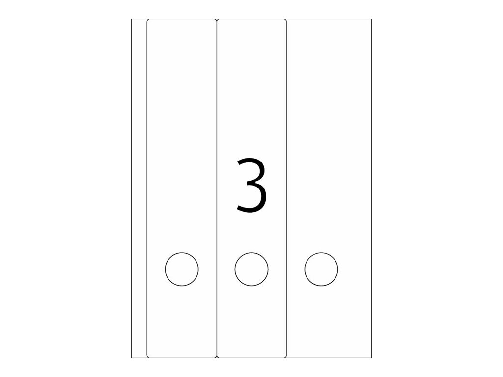 HERMA Special - Papier - matt - permanent selbstklebend - beschichtet - weiß - 61 x 297 mm - 90 gm² - 75 Etikett(en) (25 Bogen x 3)