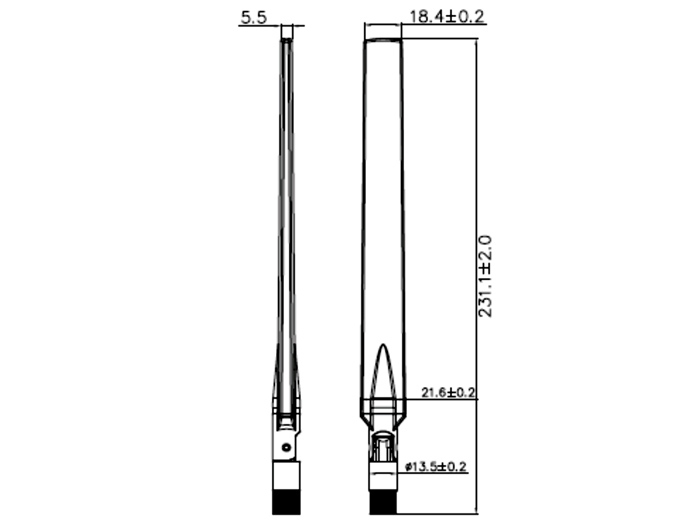 Delock WLAN RP-SMA - Antenne - Wi-Fi - ungerichtet, Ansicht 2