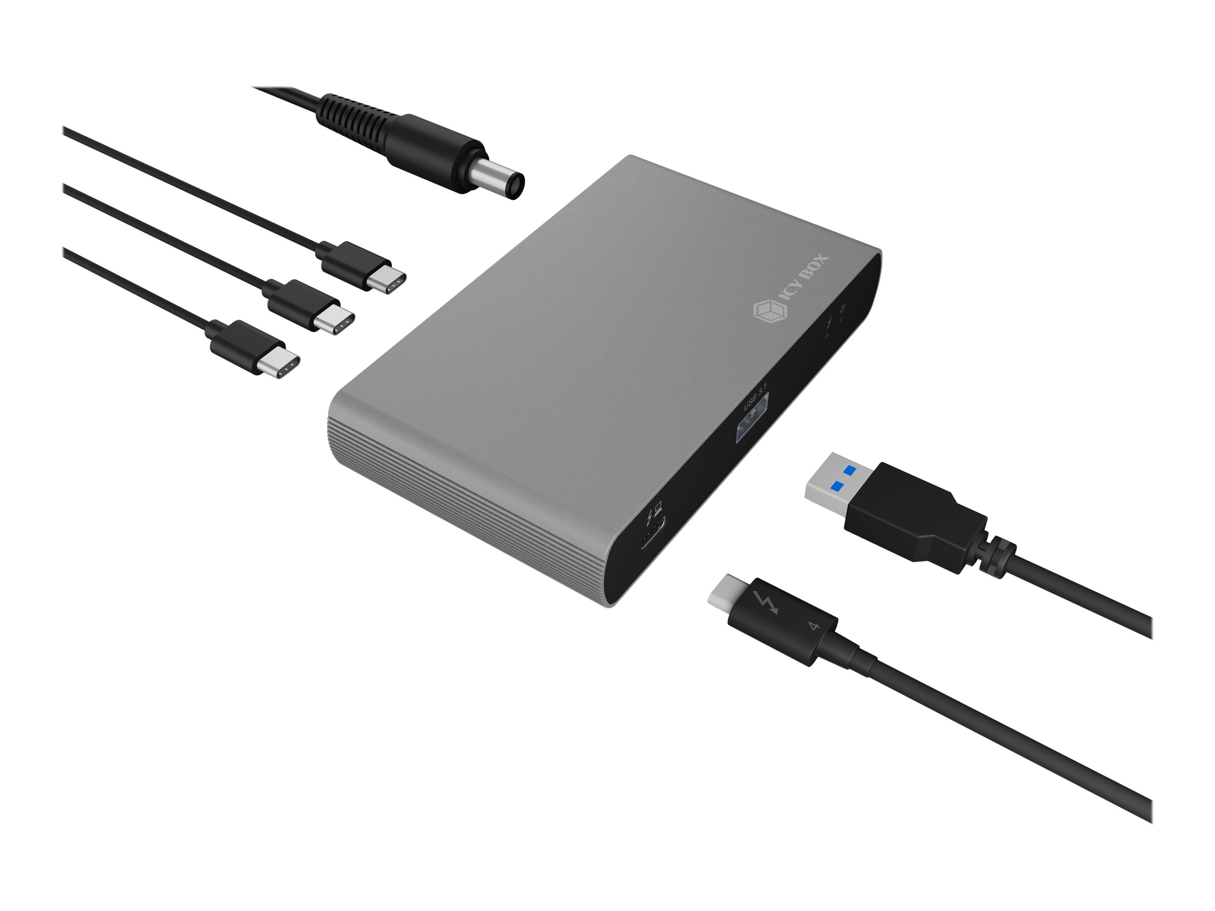 ICY BOX IB-HUB801-TB4 - Hub - 3 x Thunderbolt 4 + 1 x USB 3.2 Gen 2, Ansicht 5