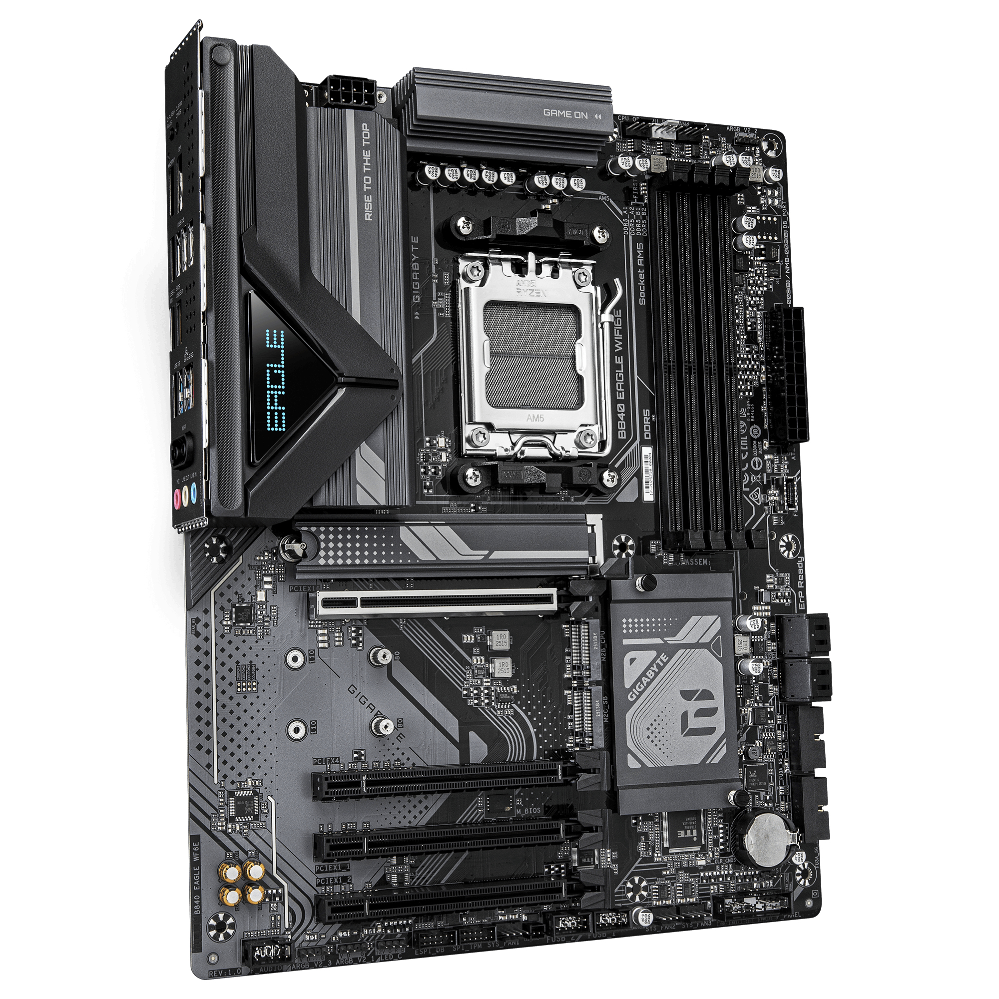 Gigabyte B840 EAGLE WIFI6E - Motherboard - ATX - Socket AM5 - AMD B840 Chipsatz - USB-C 3.2 Gen 1, USB 3.2 Gen 1…, Ansicht 3