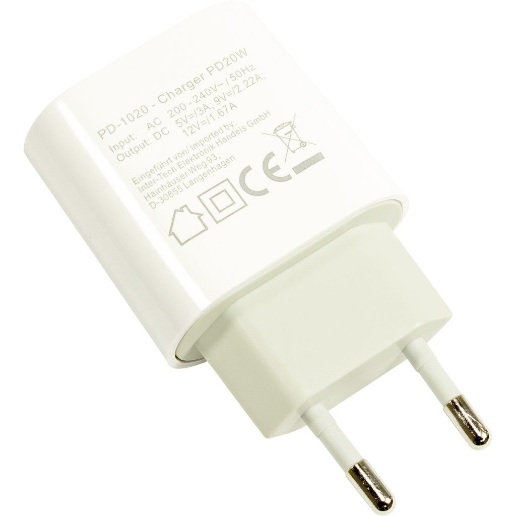 Inter-Tech PD-1020 - Netzteil - 20 Watt - 3 A - PD 3.0, QC 2.0 (USB-C), Ansicht 4
