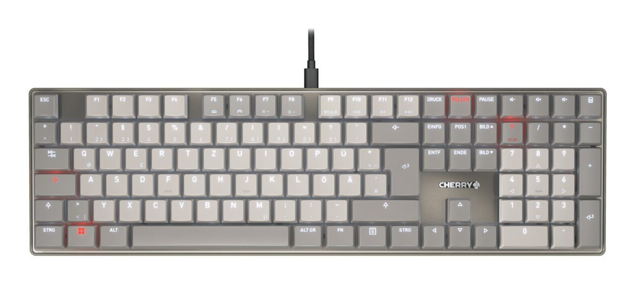 Cherry KC - Tastatur - 100% - full size - hintergrundbeleuchtet - TL: Deutsch, QWERTZ, Ansicht 3