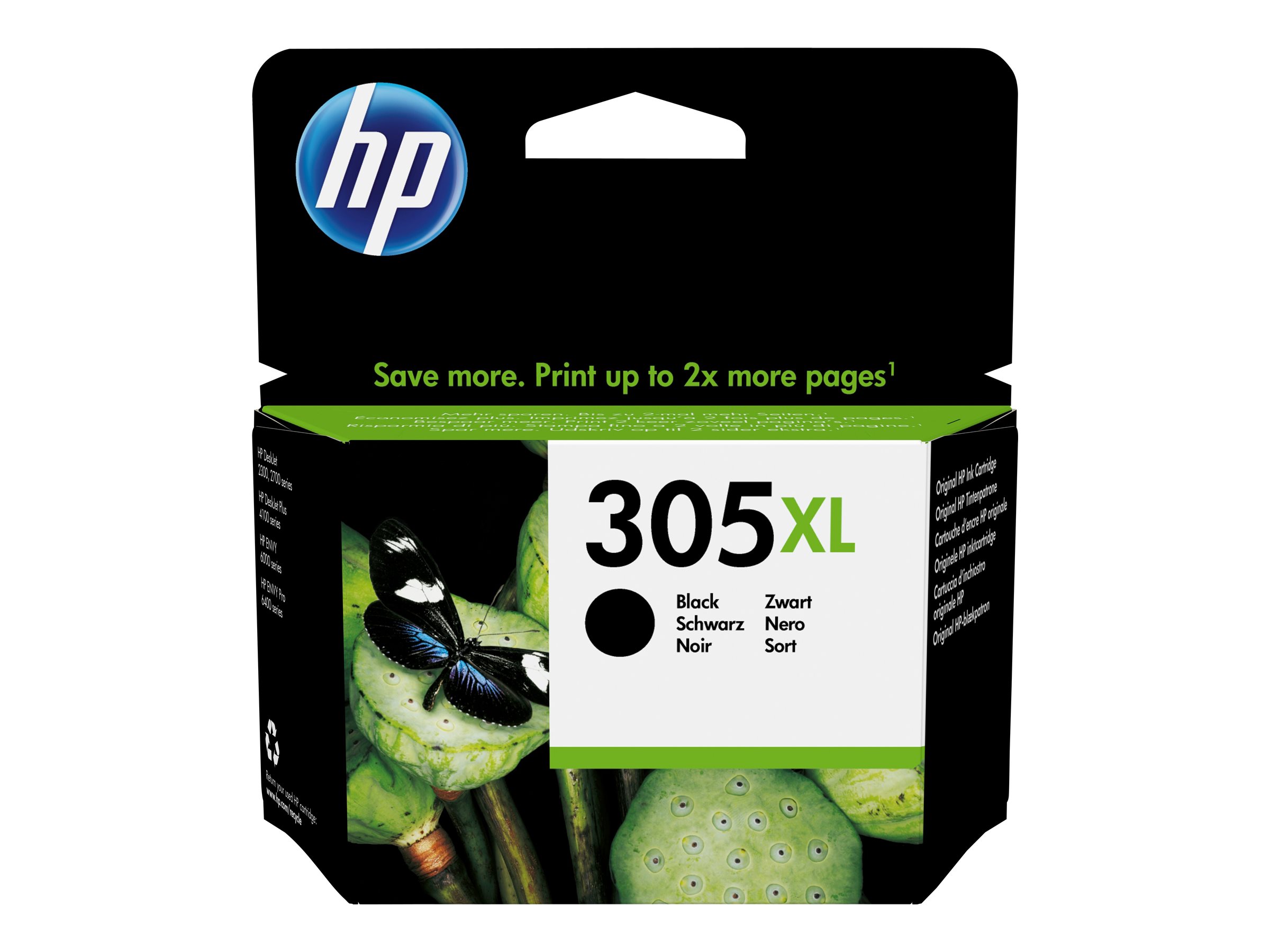 HP 305XL High Yield Black Original Ink (3YM62AE#ABE)