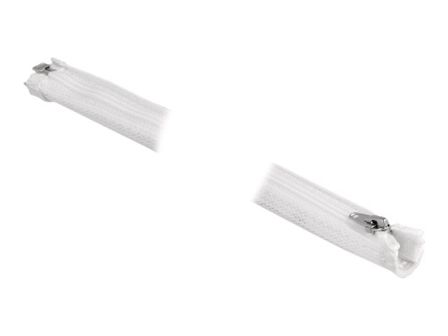 Delock Geflechtschlauch mit Reißverschluss hitzebeständig 3 m x 30 mm weiß (20834)