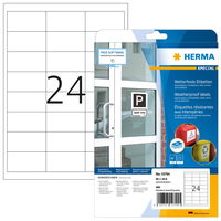 HERMA Wetterfeste Impraegn.Etik.A4 20 Blatt 66x33.8 - EtikettenBeschriftungsbänder - A4