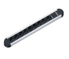 Bachmann PRIMO - 1,75 m - 9 AC-Ausgänge - Schwarz - Silber - 3680 W - 16 A - 71 mm, Ansicht 2