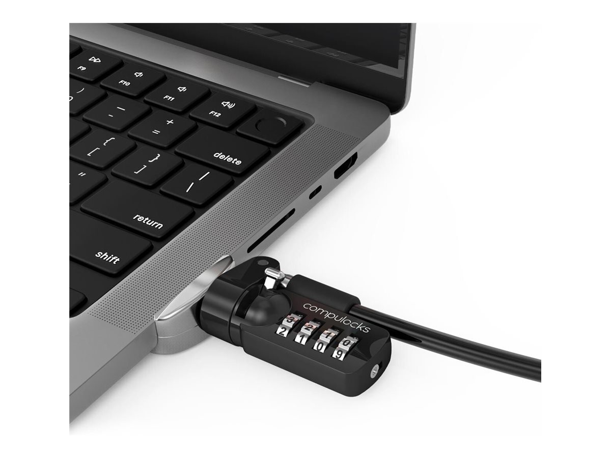 Compulocks Ledge Lock Adapter for MacBook Pro 14" M1, M2 & M3 with Combination Cable - Sicherheitsschlossadapter - mit Kombinationsschloss - für Apple MacBook Pro 14.2 in (M1, M2, M3)