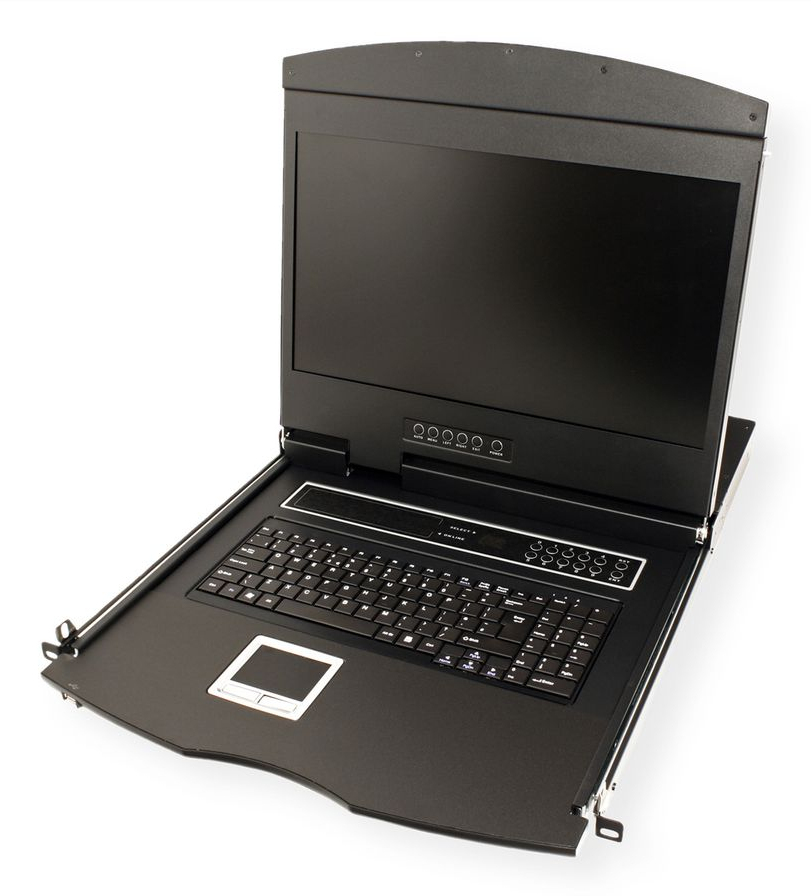 VALUE KVM-Konsole mit KVM-Switch - 8 Anschlüsse - USB - Großbritannien - 48 cm (19), Ansicht 2