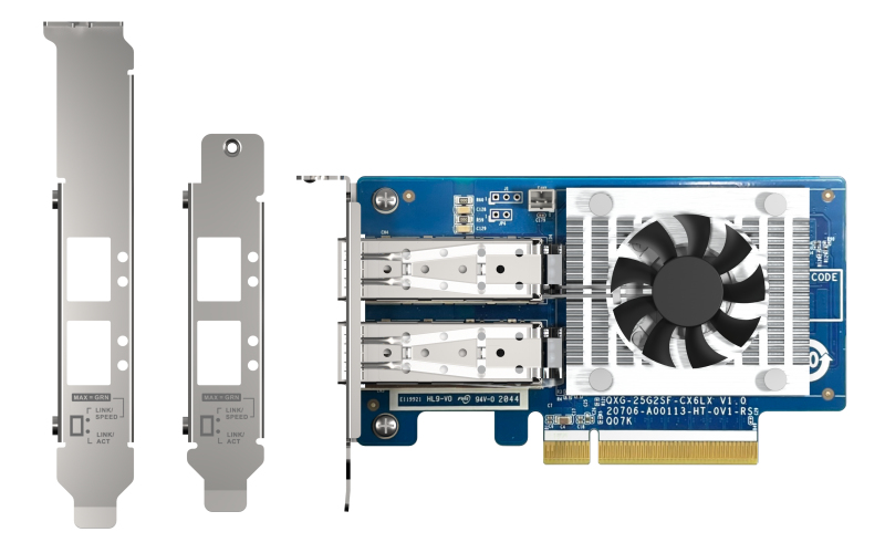 QNAP QXG-25G2SF-CX6 - Netzwerkadapter - PCIe 4.0 x8 Low-Profile, Ansicht 2