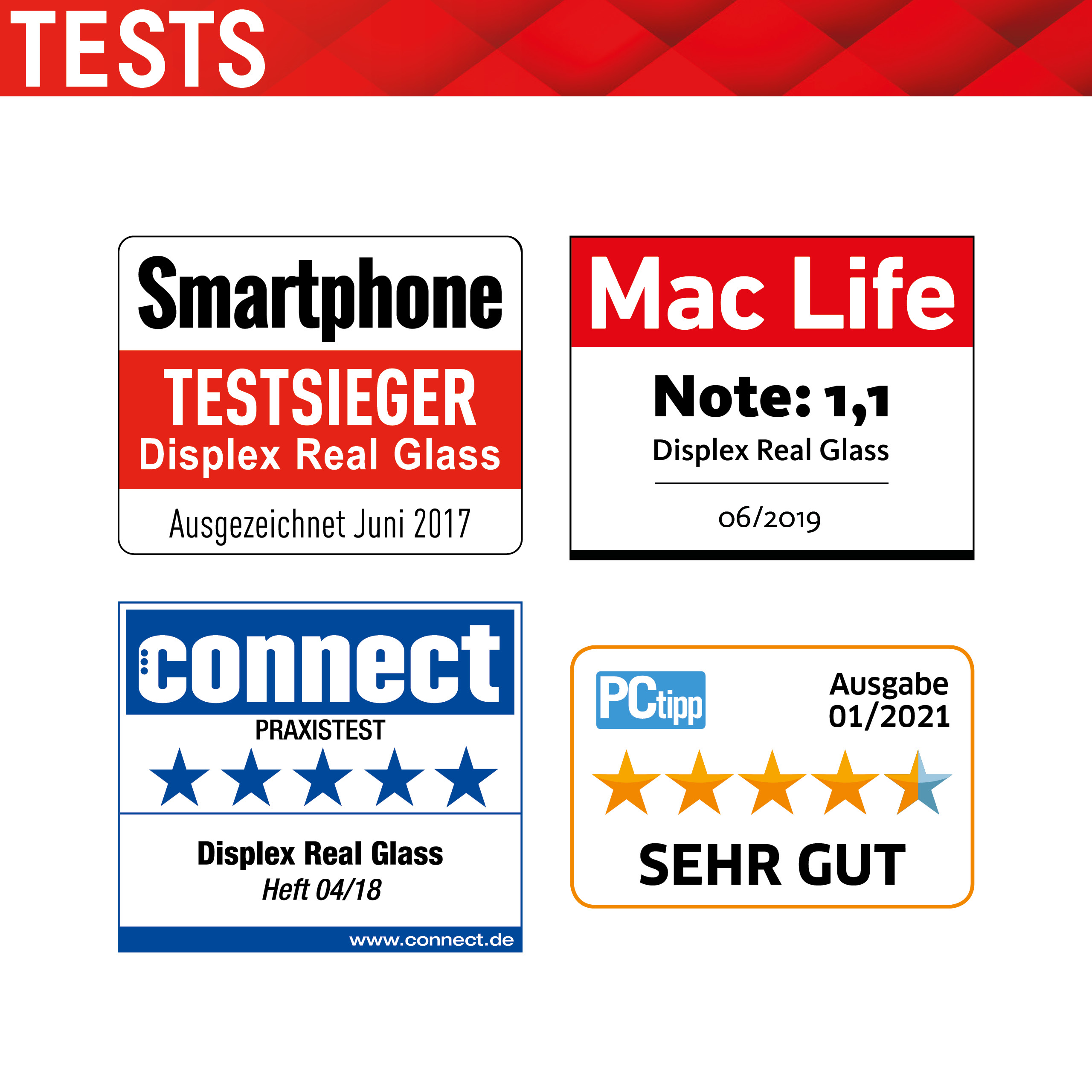 E.V.I. DISPLEX Real Glass - Bildschirmschutz für Handy, Ansicht 2