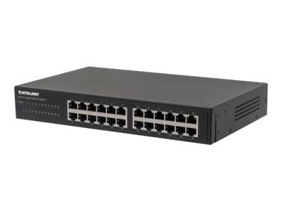 Intellinet 24-Port Gigabit Ethernet Switch, 24 x 10/100/1000 Mbit/s RJ45-Ports, IEEE 802.3az (Energy Efficient Ethernet)