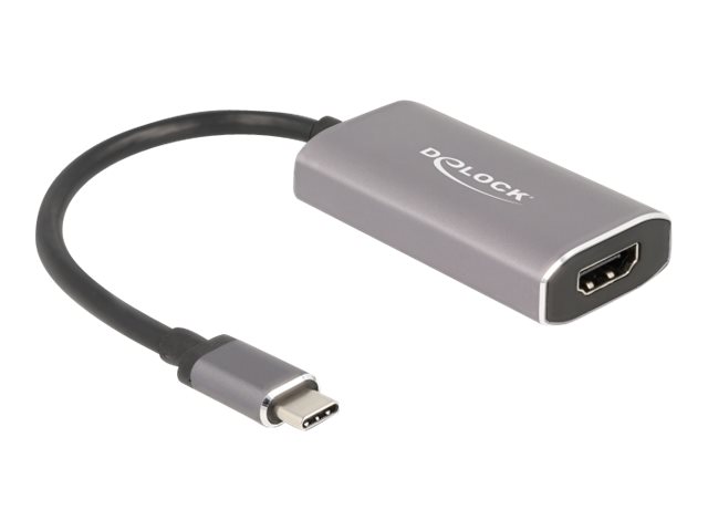 Delock - Videoadapter - USB-C männlich zu HDMI weiblich - 20 cm - Grau - unterstützt 8K 60 Hz (7680 x 4320)