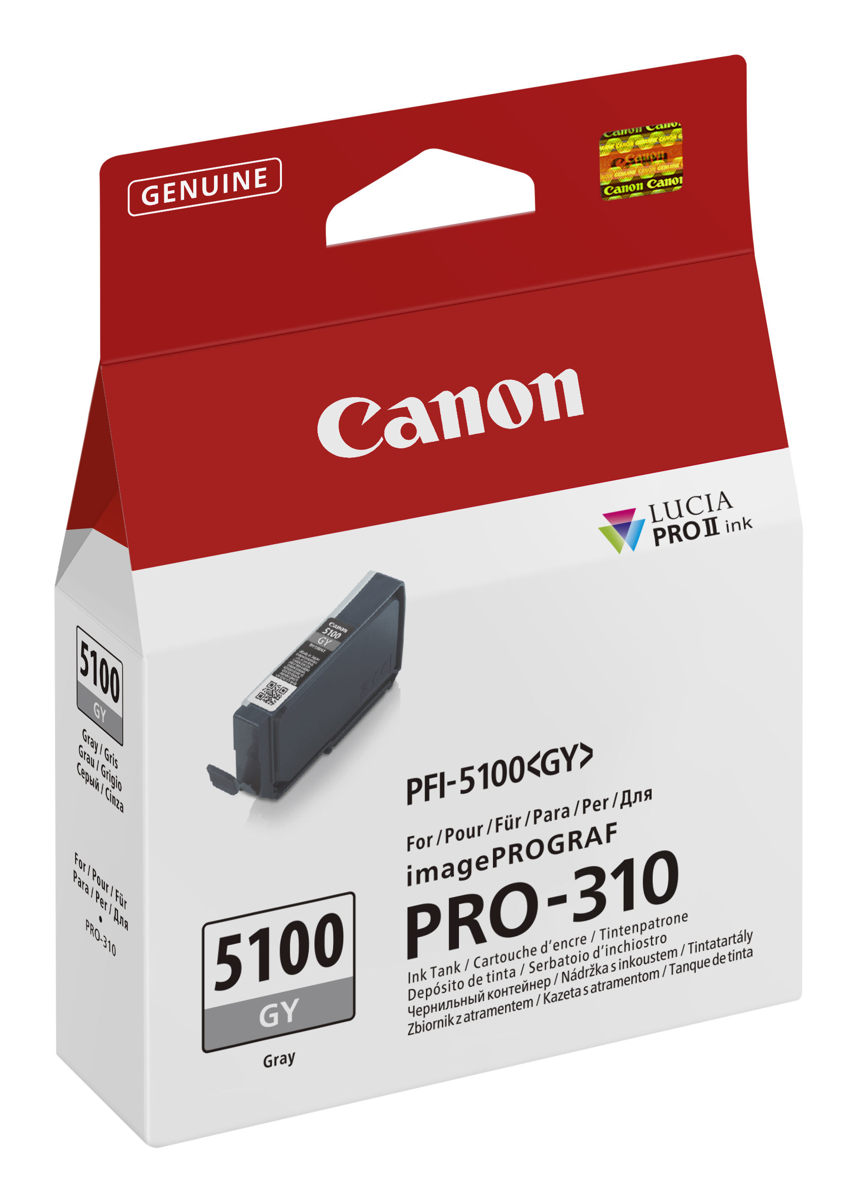 Canon PFI-5100 GY - 14.4 ml - Grau - original, Ansicht 2