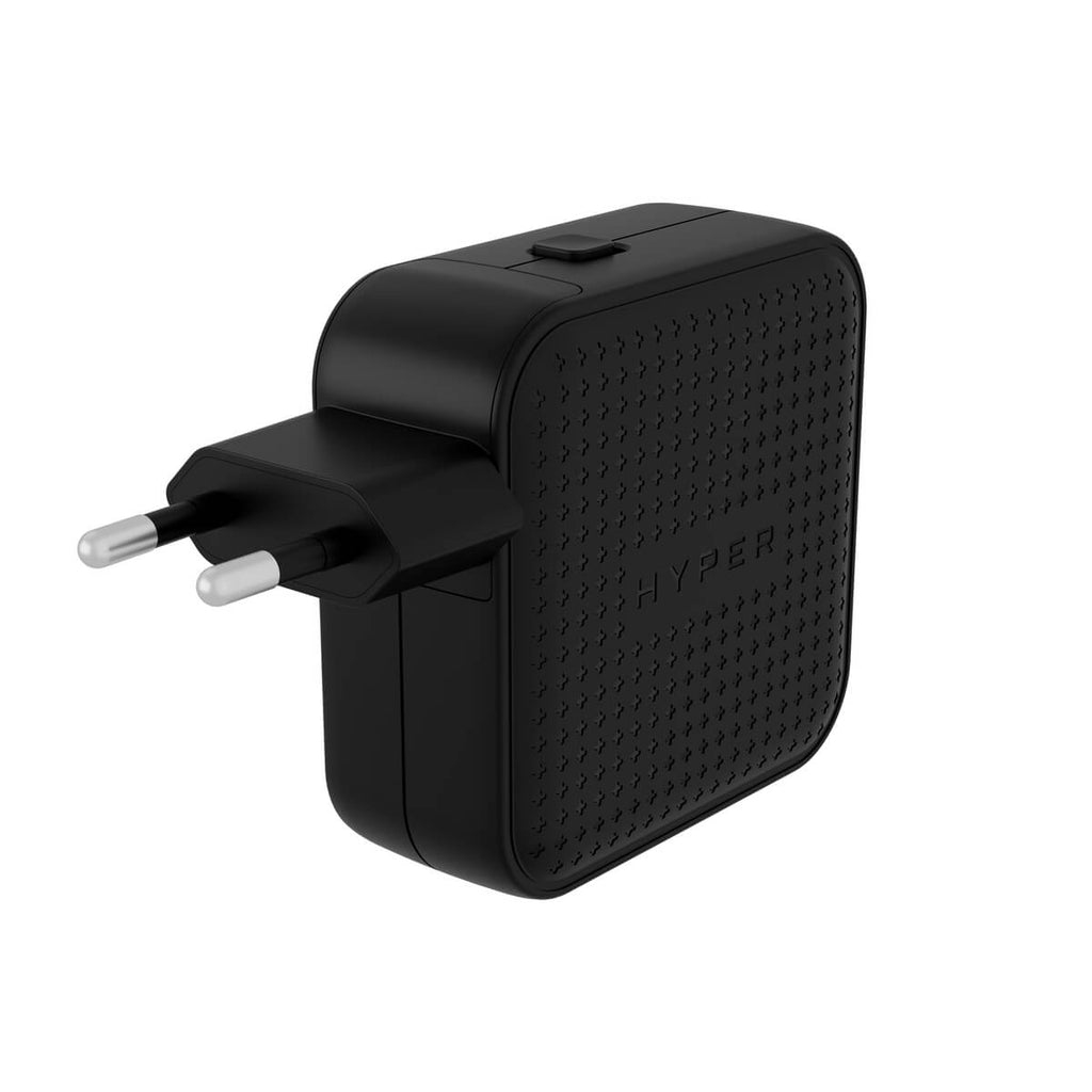 Targus HyperJuice - Netzteil - GaN - 70 Watt - Quick Charge 3.0, Power Delivery 3.0 + PPS - 3 Ausgabeanschlussstellen - Schwarz, Ansicht 3