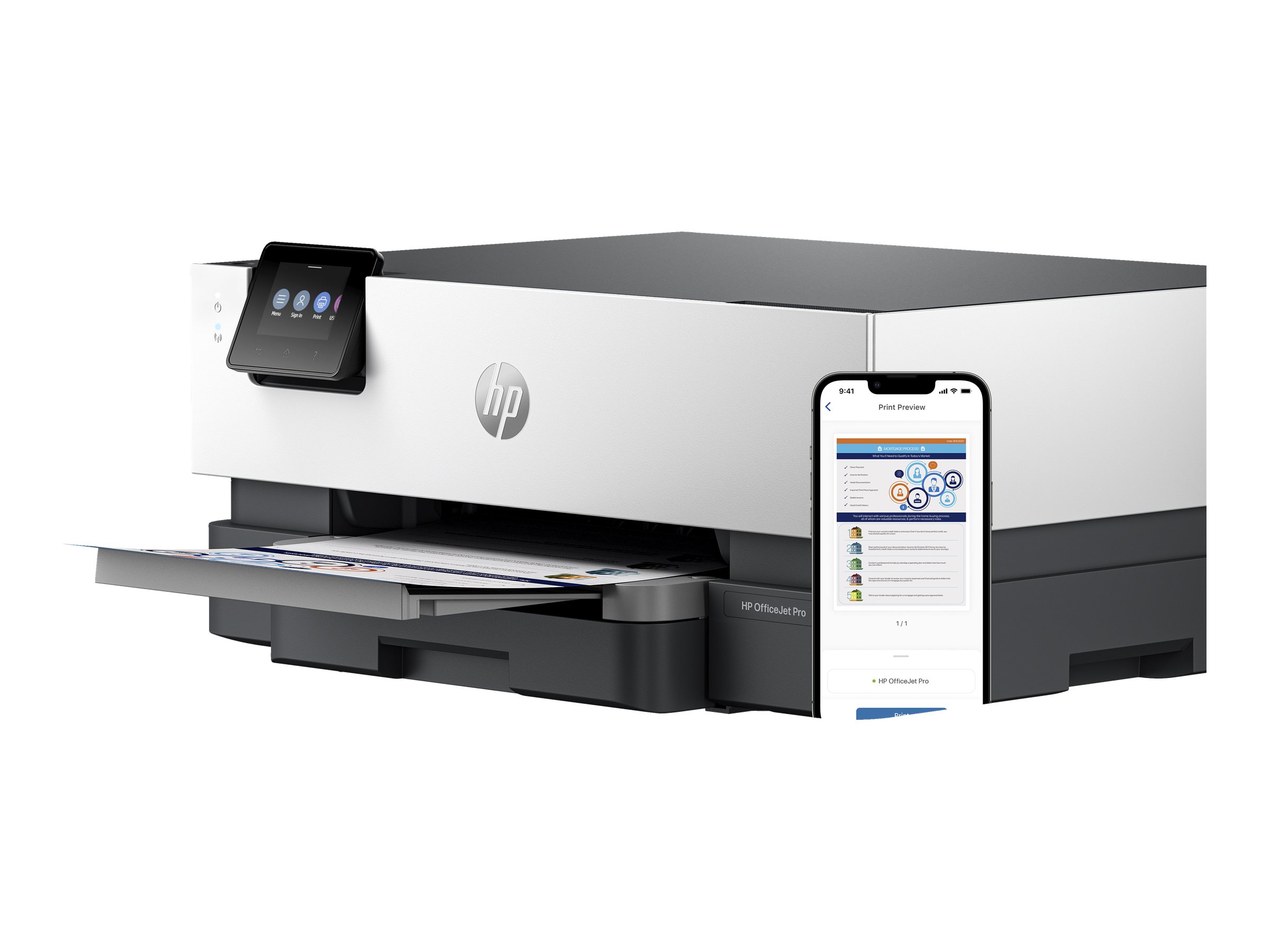 HP Officejet Pro 9110b - Drucker - Farbe - Duplex - Tintenstrahl - A4/Legal - 1200 x 1200 dpi - bis zu 22 Seiten/Min. (e